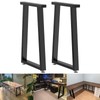 Heavy Duty 28" Black Steel Metal Trapezoid Table Legs, Tall