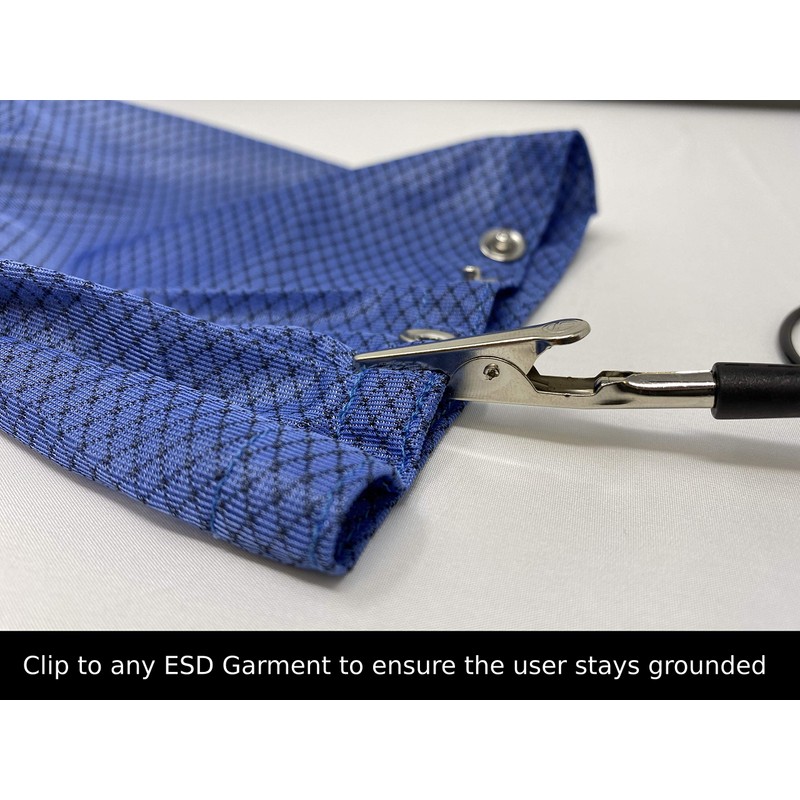 Static Care ESD Grounding Cable with Alligator Clip 8' Long