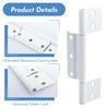 3Pack Screen Door Hinges, White Aluminum 1/8 in. Grooved Center