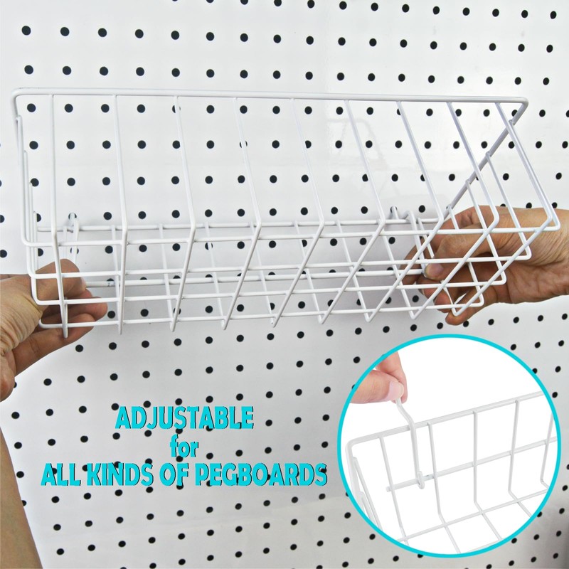 G.CORE Peg Board Organizer 21 Pack, Pegboard Accessories with Baskets