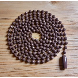 Unbranded 30" Brown Colored 2.4mm Ball Bead Stylish Fashionable Dog Tag Chain Necklace