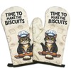 GOSJINNK 2 Pcs Cute Cat Oven Mitts Gifts - Time