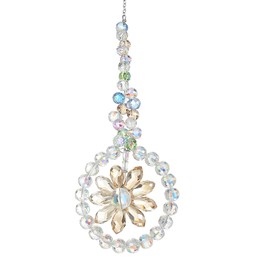 PATIKIL Suncatchers for Windows Hanging, Sun Catchers Indoor Window Outdoor Hanging Decor Crystal Garden Decor Wedding Birthday Party for Women, Champagne Gold