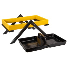 JCs Wildlife Removable Tray Ground Bird Feeder - Platform Bird Feeder - Holds 8 Cups of Seed (Large, Yellow)