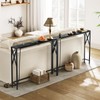 MAHANCRIS 2 Pack Sofa Table with Charging Station, 39.4” Console