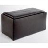 Pemberly Row Sheridan Storage Bench Ottoman in Espresso