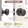 GOBEKOR 8 Pack Oil Rubbed Bronze Passage Door Knobs Round