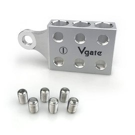 Vgate 6x2/0 AWG Gauge Post Battery Terminals, for Lithium or AGM Lead Acid Battery with Bolt Down Ends or Threaded Studs, M10 or 3/8”-16