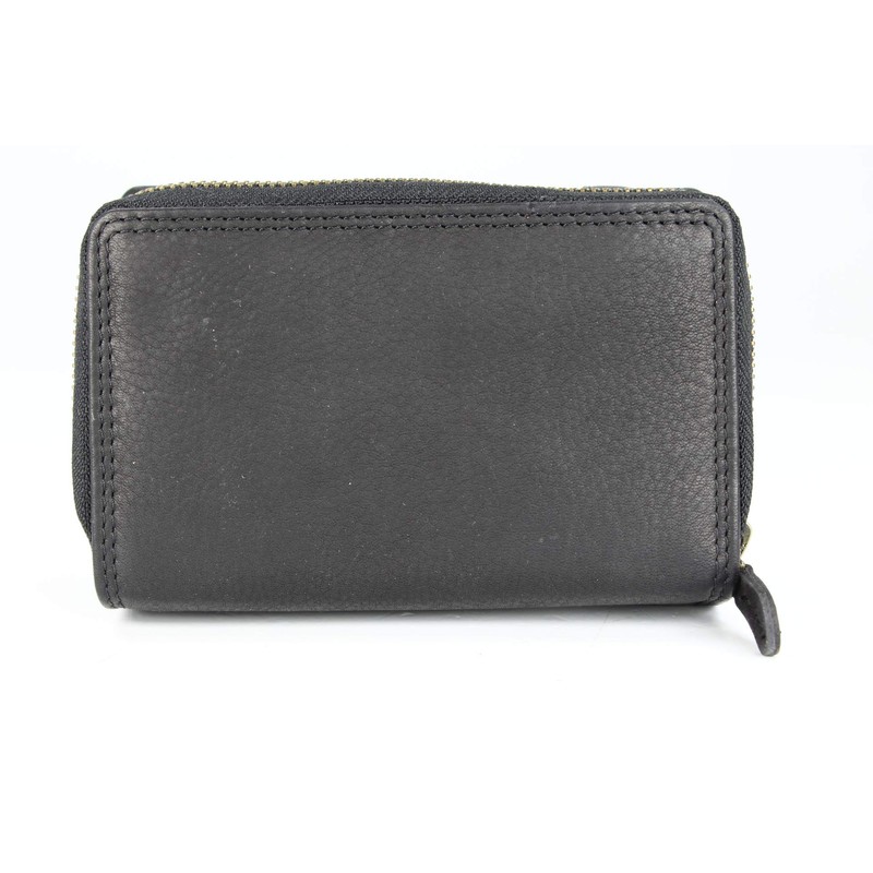 High-quality vintage leather women's purse, thick and compact wallet made
