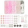 FASHEWELRY 200 Pcs Crystal Glass Beads Bulk Bead Earring Making