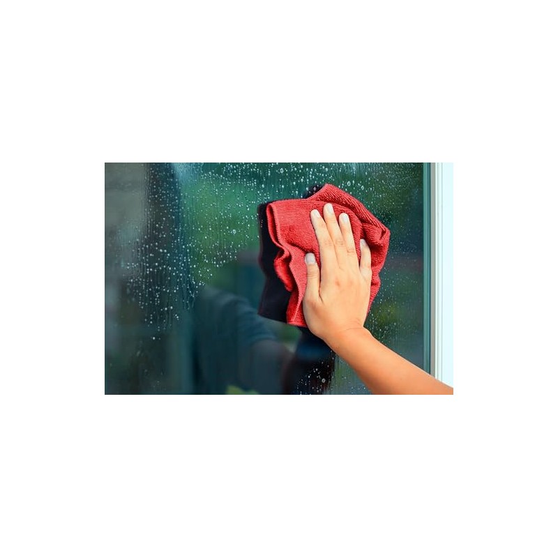 Set DE PAÑOS DE Microfibra Rojo 40X40 12 PZAS