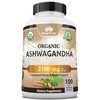 Organic Ashwagandha 2,100 mg - 100 Veggie Capsules Pure Organic