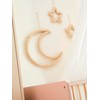 VERTBAUDET Wanddekoration, Mond und Sterne, Wolleffekt, Beige, TU