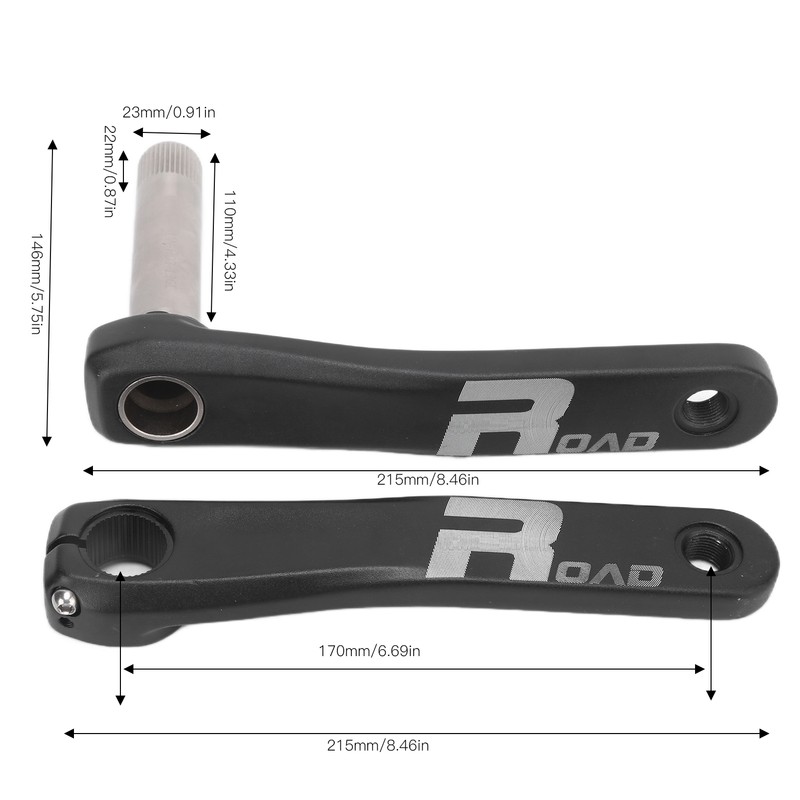 Bike Crank Arm Set Direct Mounted Crank Aluminium 170mm Crank