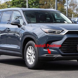 Beautost Fit for Toyota New Grand Highlander 2024 2025 Front Bumper Side Vents Air Outlet Cover Trims