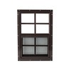 2 Pack Shed Window 12x18 Brown Flush - Vertical Slider