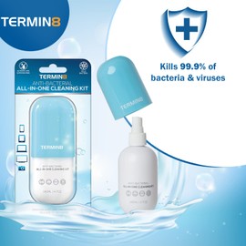 Termin8 Antibacterial All in One Screen Cleaning Kit with Cleaning Cloth - 140ml