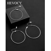 HEVOCY 3-Piece Silver Bracelet Set for Men, Thin Stainless Steel
