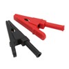 10pcs Electric Test Clip Brass Red Black 4mm/0.2in Hole 20mm/0.8in