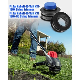 Hulyxayfave 2905303 Trimmer Spool Line with 2906603 Bump Knob Fit for Kobalt 40-Volt KST-130X KST 130X-06 String Trimmer, Item Number 796787, 5 Pack