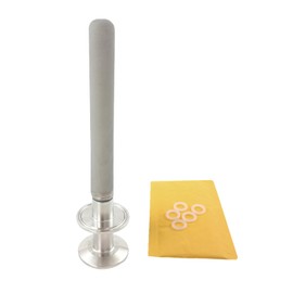 JOWIN 1.5" Tri Clamp to 1.5" Tri Clamp Diffusion Carbonation Stone 0.22 Micron 6 inch Length with Spare O-Rings
