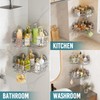 TAILI Corner-adaptive Suction Cup Shower Caddy 2 Pack, Stainless Steel