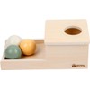 Adena Montessori Object Permanence Box with Tray, Three Wooden Balls,