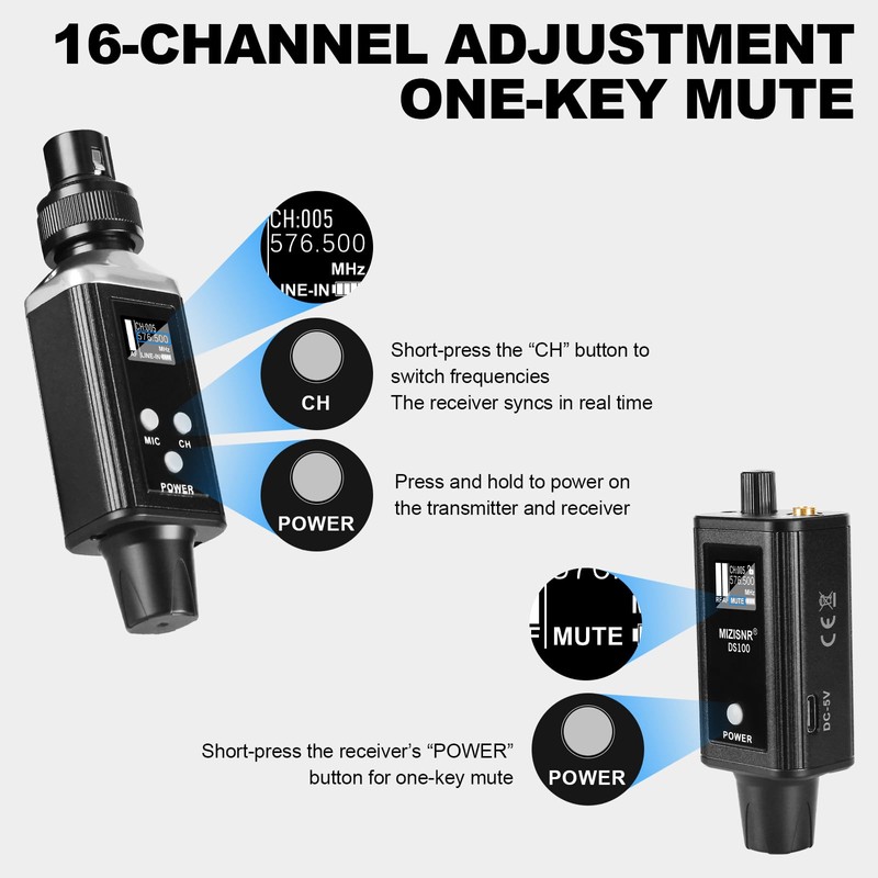 Wireless In Ear Monitor System, Professional UHF Metal Wireless IEM