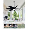 LANMEL 28 Inch Plug-In Outdoor Ceiling Fan with Light and