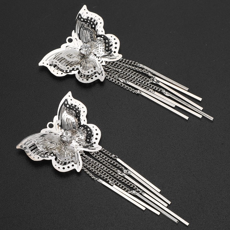 4Pcs Butterfly Tassel Shoes Buckle Ladies Boots Decorative Flower Claw