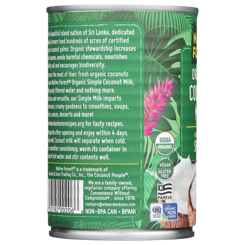 Native Forest, Organic Unsweetened Coconut Milk, 13.5 Fl Oz