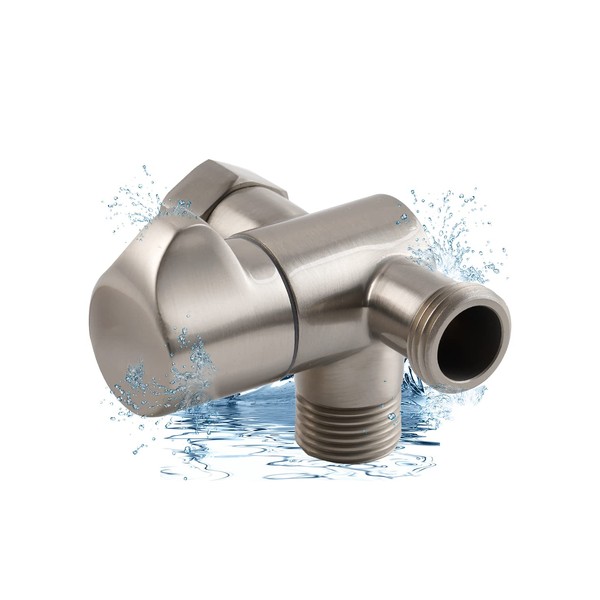 Hibbent All Metal Solid Brass Shower Arm 3-Way Diverter Valve