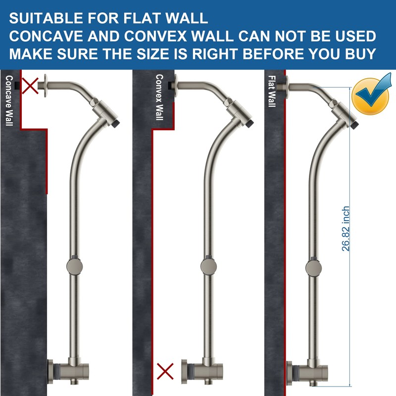 High Pressure Handheld/Rain 82-mode 3-way Shower Head Combo with 25.75"