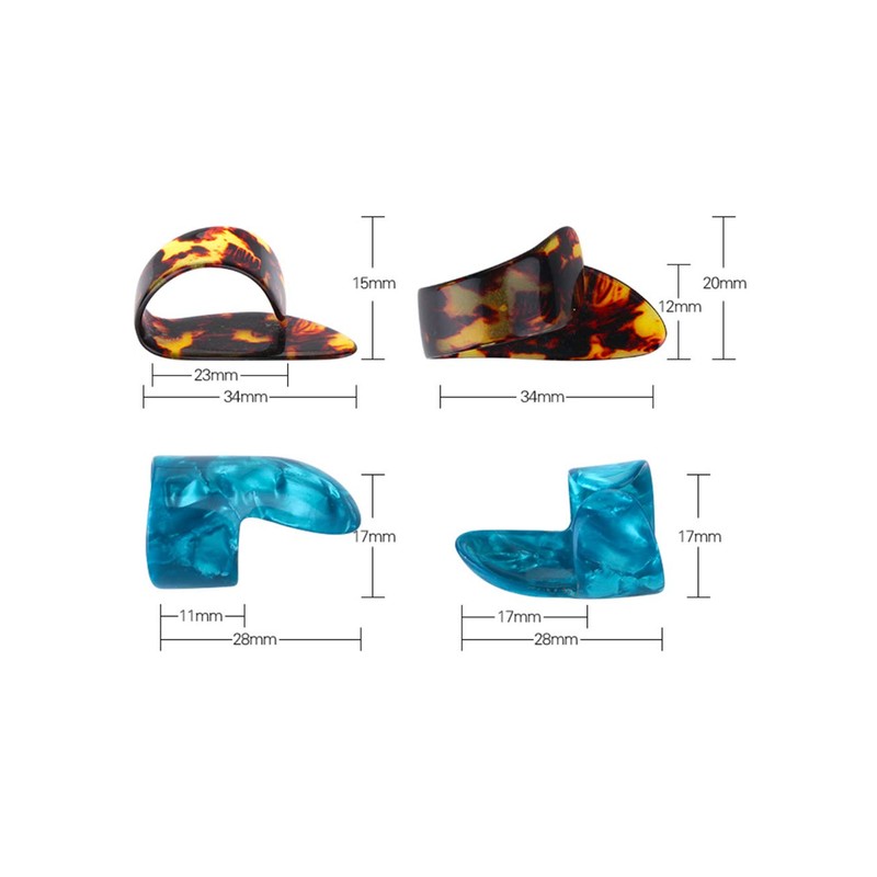 Thumb Finger Picks Plectrum With Plastic Picks Case, SUNLP Stainless