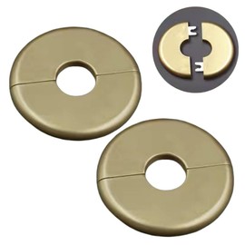 2 Pcs Wall Split Flange Self-Adhesive tape Round Escutcheon Various pipes Plate Cover for Water Pipe Faucet Decoration Accessories (10mm/0.39in)
