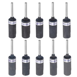 sourcing map 10pcs Abrasive Sandpaper Rolls Kit 180-2500 Grit 2.35mm Shank Sanding Drums Sleeves Cylinder Grinding Head for Woodworking Glass Metal Polishing