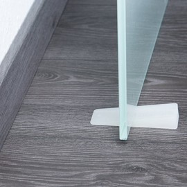 10 x Sossai® Door Wedge | TSK95 | Door Stopper Made of Hard Rubber | Colour: Transparent