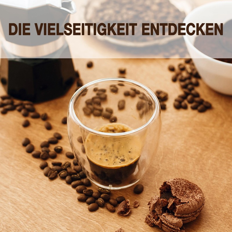 NORDIC SCHILLER Double-walled coffee glasses, latte macchiato glasses, double-walled, 2
