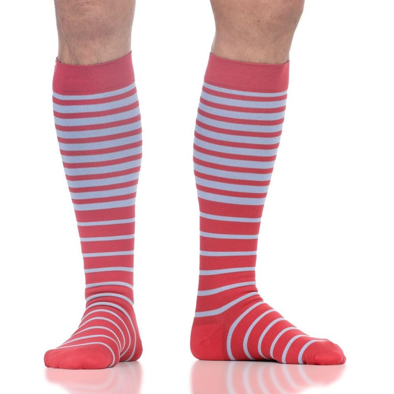 VIM & VIGR Nylon 15-20 mmHg Graduated Compression Socks (Red