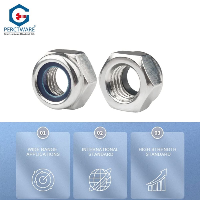 M8 Galvanized iron Nyloc Lock nut,8mm Self Nylock Locking Nuts