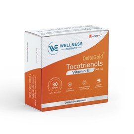 WELLNESS EXTRACT Eannatto Tocotrienols Vitamin E Supplements Tocopherol Free, Non-GMO, Gluten Free & Antioxidant 300mg 30 Softgels Blister Packs.