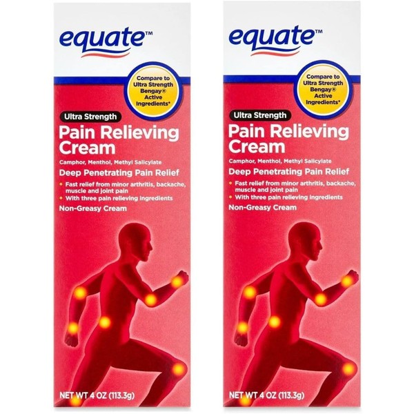 Equate Ultra Strength Pain Relieving Cream Muscle Rub, 4-Ounce Tube