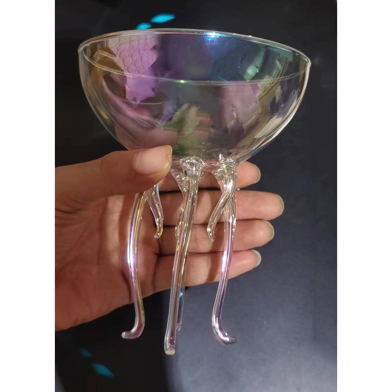 Magic Ocean Jellyfish Glass Cup Colorful Cocktail or Martini Cup