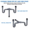 NiHome Expandable Flexible 1 1/2" or 1 1/4" P-Trap Pipe