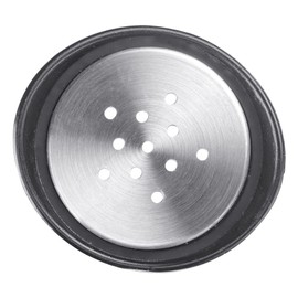 Westmark Pack of 2 Spice Shakers with Bottom Viewing Window, Universal Hole in Lid, Capacity: 125 ml each, Glass/Plastic/Stainless Steel, Lisbon, Transparent/Black/Silver, 6322260