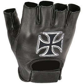 Shaf International woMen's SH354 Black Leather Fingerless Gloves, Black, X-Large US