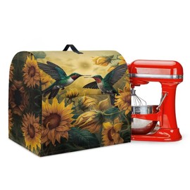 LVEWYB Bird Sunflower Kitchen Stand Mixer Cover 6-8 qt Washable Appliance Dustproof Covers with Accessories Pockets Mixer Cover for Friends and Family Gifts