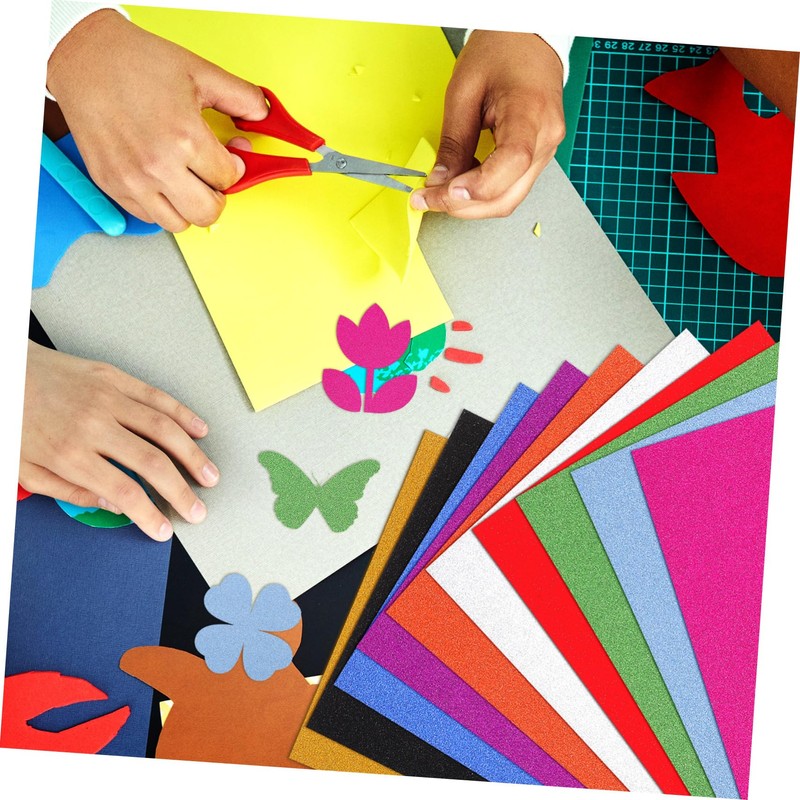OHPHCALL 60 Sheets Glitter Cardstock Paper Glitter Cardstock for Scrapbook