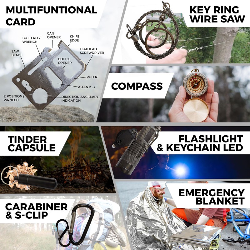 Sirius Survival 15 in 1 Hiking Kit – Tactical Survival