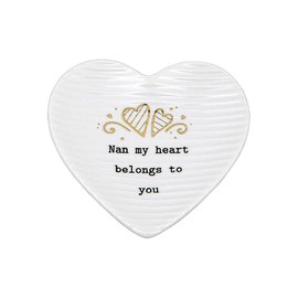 Thoughtful Words Nan Ceramic Heart Shaped Trinket Tray Gift Idea 310451